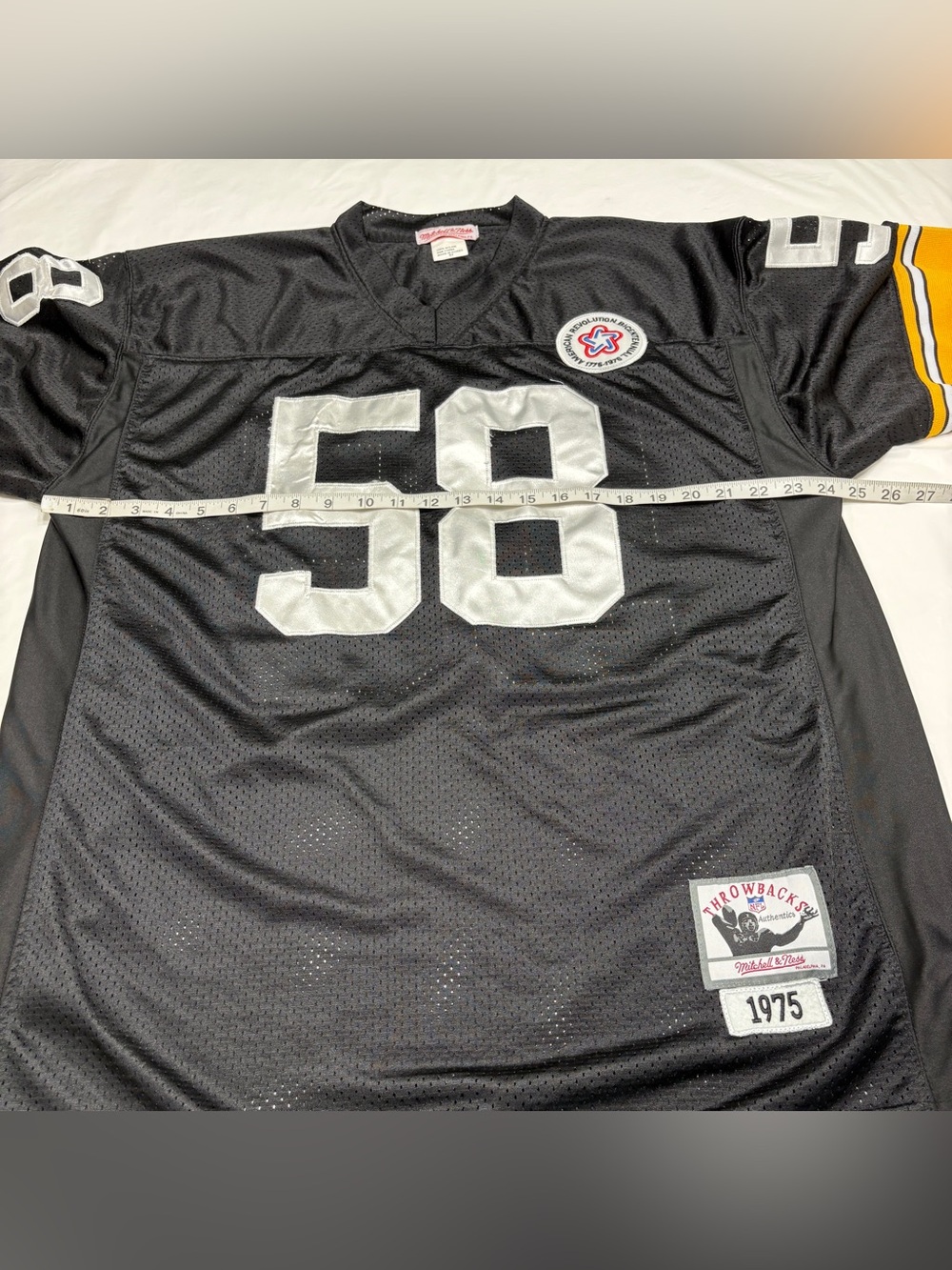 Mitchell Ness 1975 Pittsburgh Steelers Jack Lambert Throwback Jersey Mens 52 XXL - Picture 6 of 12